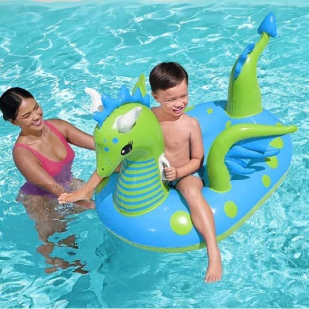 H2OGO! Fantasy Dragon Kids Ride-On Pool Float - Picture 5 of 6